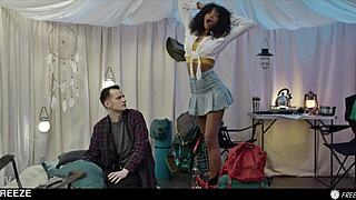 hot teen 18+ freezes so bestie delivers squirting orgasms trailer! 🔥💦😍