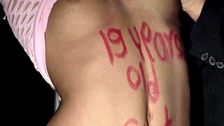 18yo binca gags deep on dick while bound tight in bdsm ropes!