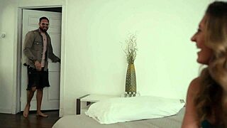 addison vodka's natural tits bounce wildly as she zones into quinton james' fuck