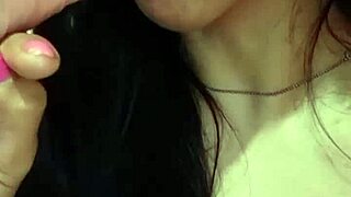 Amateur Argentinian Brunette Prostitute Sucks Dildo Greedily with Toys