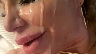 danielle derek drowns in massive cum facial explosion