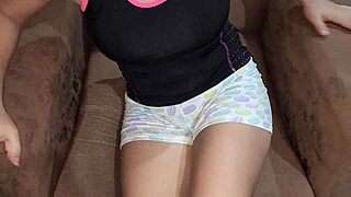 chubby latina student's tight hairy pussy creampied easy by small cock