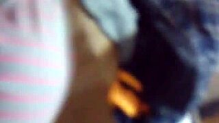 Kajune sucks Caleb's cock with raw amateur passion