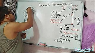 WOW, 17-YEAR-OLD NERD STUDENT TRIANGLE WITH ASIAN TEACHER IN BEDROOM!