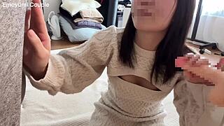 wanna watch this pale beauty take two monster cocks, sucking them deep in a wild 3p handjob frenzy?