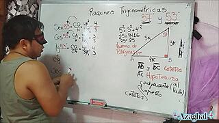 WOW, 17-YEAR-OLD NERD STUDENT TRIANGLE WITH ASIAN TEACHER IN BEDROOM!