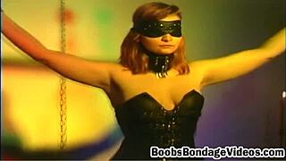 pale redhead big tits bound tight as slave for master's bdsm tease