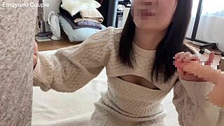 wanna watch this pale beauty take two monster cocks, sucking them deep in a wild 3p handjob frenzy?