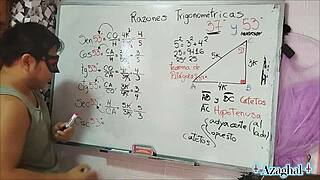 WOW, 17-YEAR-OLD NERD STUDENT TRIANGLE WITH ASIAN TEACHER IN BEDROOM!