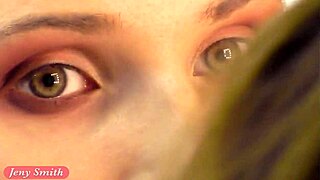 Jeny Smith Poses in Red Corset and Stockings Photoshoot