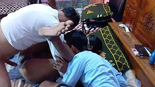 i joined neighbors fucking hot bikini village girl in wild 3some