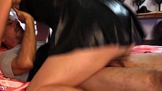 French roommate in satin garter rims turkish slut deepthroat cum