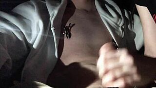 wanna see her deepthroat that cock roughly in the car??