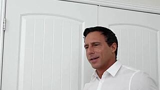 Hot asian housewife bent over takes black cock doggystyle double vaginal pounding interracial cum