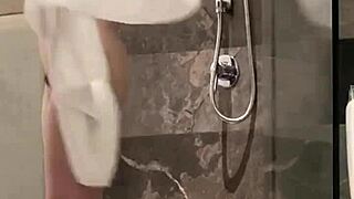 ponytailed japanese student showers cute feet and small tits