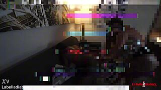 CURVY LATINA GODDESS LABELL pegs CROSSDRESSING SISSY with MONSTER STRAPON