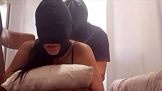 i'm chairtied hooded ballgagged taking monster cock in all holes