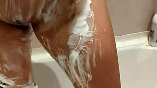 I watch my naked stepsister soap her big tits