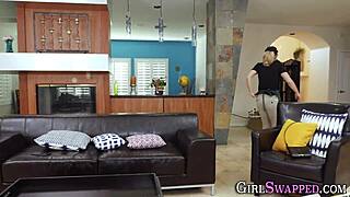 blonde teen drops to knees sucking stepdad's throbbing cock hungrily