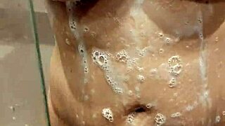 I watch my naked stepsister soap her big tits