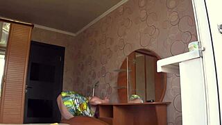 chubby neighbor milf spreads wide unaware of peeking eyes on her fat ass