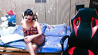 Curvy tall beauty strips privately, fingering her swollen pussy till she squirts hard