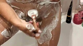 I watch my naked stepsister soap her big tits