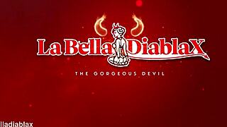 CURVY LATINA GODDESS LABELL pegs CROSSDRESSING SISSY with MONSTER STRAPON