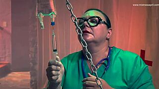mistress april runs cruel cock clinic tormenting patients in bondage