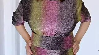 granny strips out of lingerie for titty fuck blowjob and huge cumshot blast