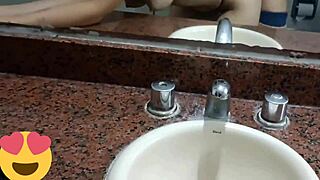 Quick university bathroom fuck with skinny latina creampie? You won't believe the orgasm