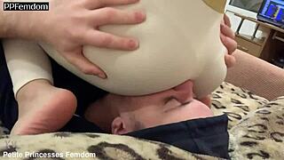 lifestyle femdom: kira's sporty leggings lead to foot gags, armpit licks and intense facesitting