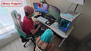 maid cosplay goes wrong obeying bosses son ends in cum on tits and doggystyle pounding