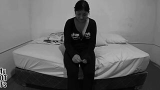 petite latina teen kiomi bares shaved pussy in raw casting interview