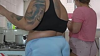 Bbws fat exhibitionist flashes juicy curves then dives mouth-first into dripping pussy after strawberry foreplay