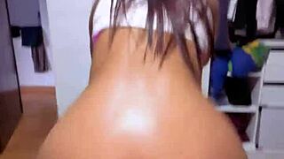 stepsis with BIG FAT ASS arrives from trip i greet her RIDING my cock HARD then CUMSHOT in mouth