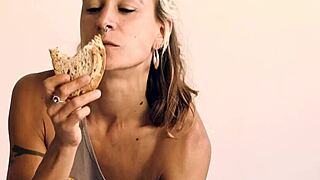 Reverse Cowgirl Ride with Tasty Food Fetish Twists