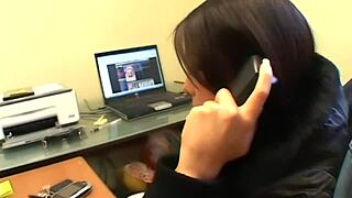 brunette teen bent over bed for sneaky deep fuck