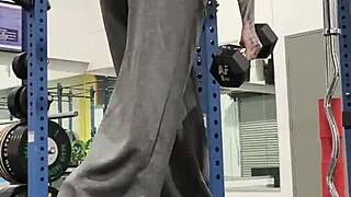 Milf Gym Life in Tight Leggings Shows Off Huge Tits and Ass