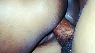 I explode in ecstasy watching girlfriend's hardcore orgasm from black cock creampie