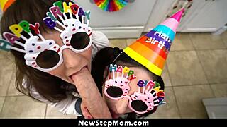 Heartbroken Stepson Gets Stepmom Stepsister Naughty Threesome Surprise