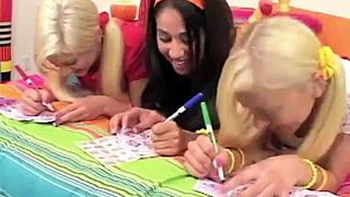 lil lexy dives into triple lesbian licks with laney and yasmin