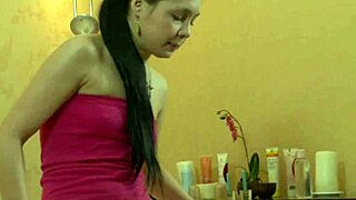 petite 18yo shaves tight pussy for monster cock anal creampie and facial cumshot