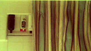 in the bathroom i finger my big hairy clit and tight wet pussy solo till i squirt nude on toilet 