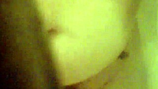 in the bathroom i finger my big hairy clit and tight wet pussy solo till i squirt nude on toilet 