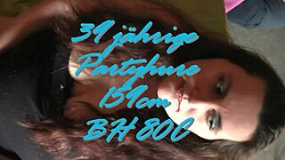 German Bitch Rented for Gangbang Bukkake Facial