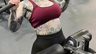 Milf Gym Life in Tight Leggings Shows Off Huge Tits and Ass