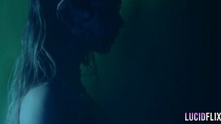 Petite Molly Little rides Lucidflix Luminati's muscular cock cowgirl!