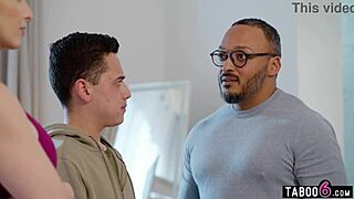 Heartbroken as cheating husband watches stepson pound his latina stepmom's big tits