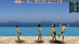 Ouch! Japanese Femdom Ball Kicking Game Action Explodes!